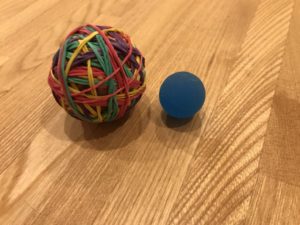 輪ゴムでスーパーボールを作りました 学習塾estem
